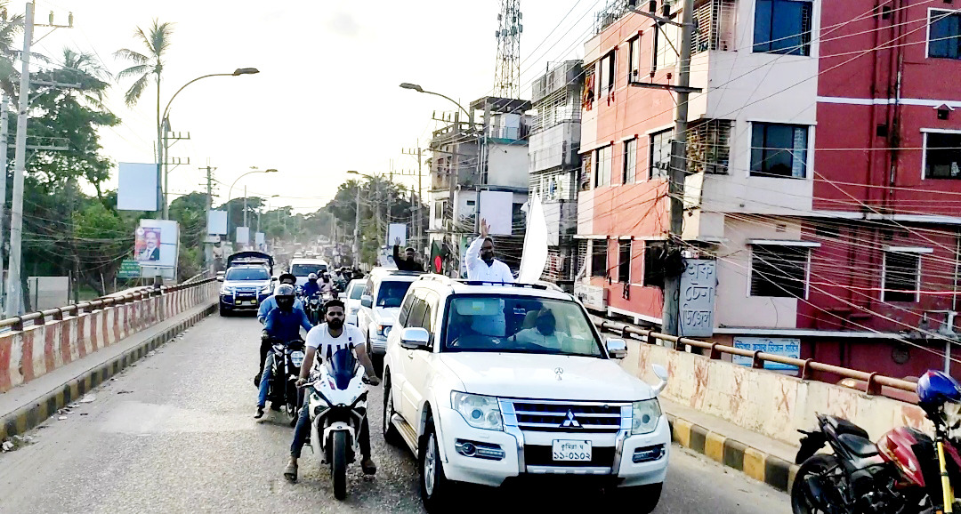 কুমিল্লা-৬ আসনে এবি পার্টির প্রার্থী তৌফিকের নির্বাচনী শোডাউন