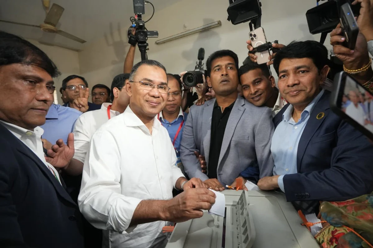 ভোট দিলেন তারেক রহমান