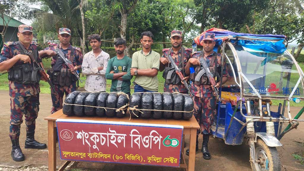 বিজিবির অভিযানে ২৬ লাখ টাকার ভারতীয় পণ্যসহ আটক ৩