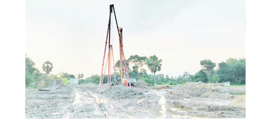 গোমতী নদীর উপর ৩১০ মিটার সেতুর নির্মাণ কাজ শুরু