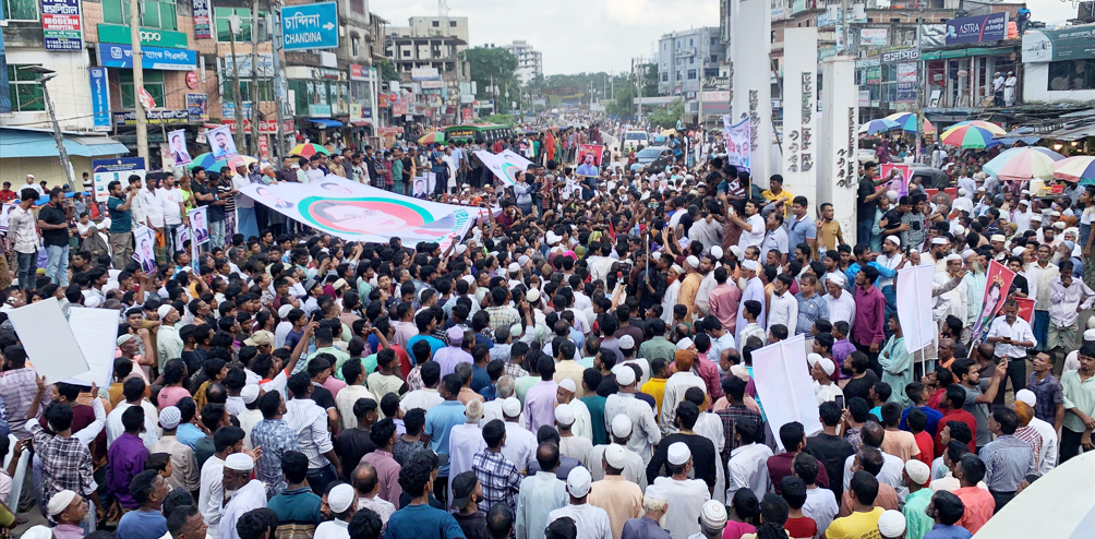 দেবীদ্বারে বিএনপির রেজভী গ্রুপের বিক্ষোভ