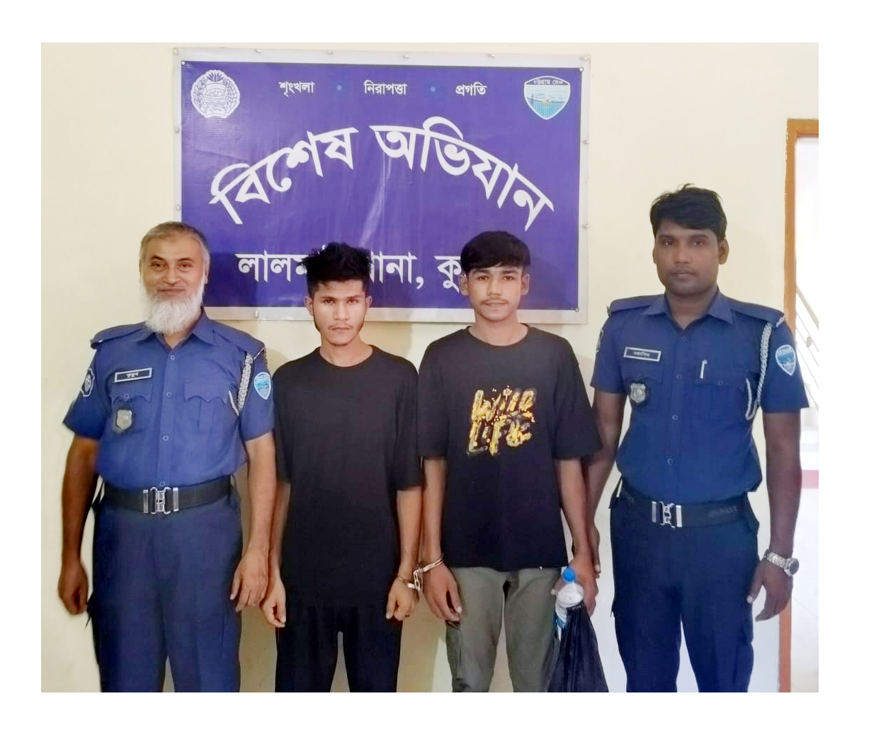 লালমাইয়ে দুই মাদকসেবীকে ৩ মাসের কারাদণ্ড