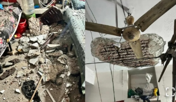 দাউদকান্দি থানার ছাদের পলেস্তারা ধসে পড়ে এক পুলিশ সদস্য আহত