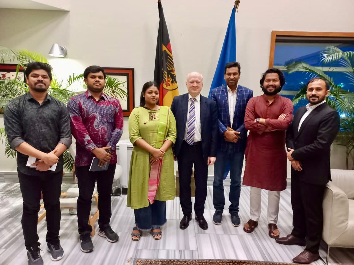 জার্মান রাষ্ট্রদূতের সাথে এনসিপি’র সৌজন্য সাক্ষাৎ