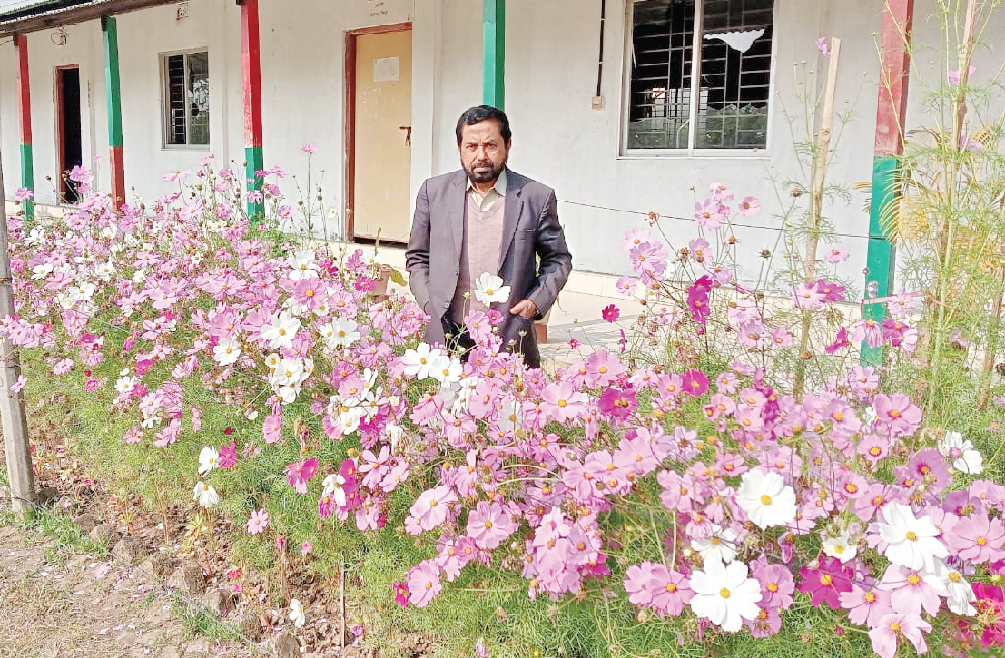 মাধবপুর জাহের কলেজে ফুলের সমারোহ