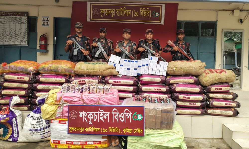 বিজিবির অভিযানে দেড় কোটি টাকার ভারতীয় পণ্য জব্দ