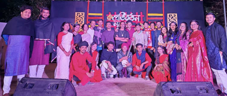 বর্ণাঢ্য আয়োজনে প্রতিবর্তনের নবান্ন উৎসব