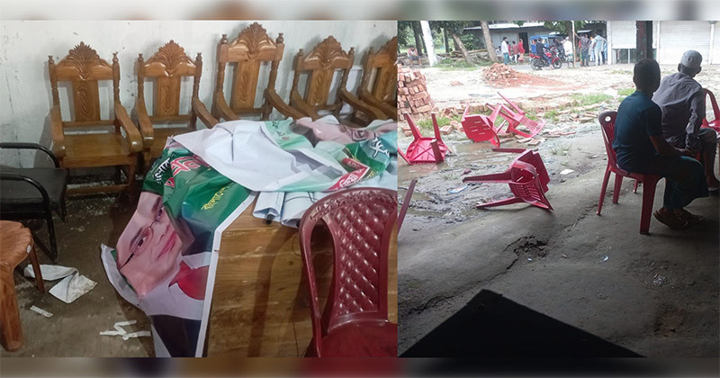 ব্যানারে উপজেলা বিএনপির আহবায়কের ছবি না থাকায় হামলা