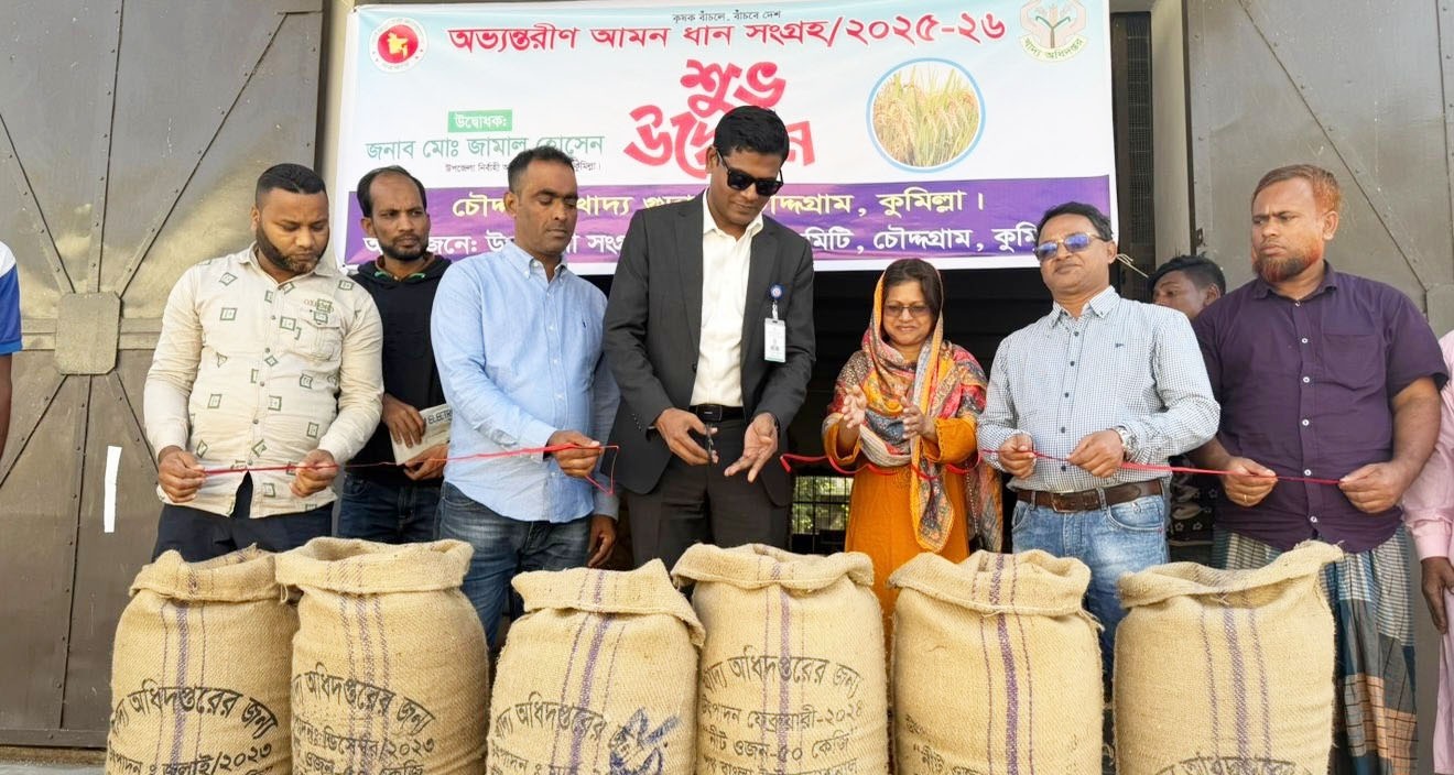 চৌদ্দগ্রামে আমন মৌসুমের ধান সংগ্রহের উদ্বোধন