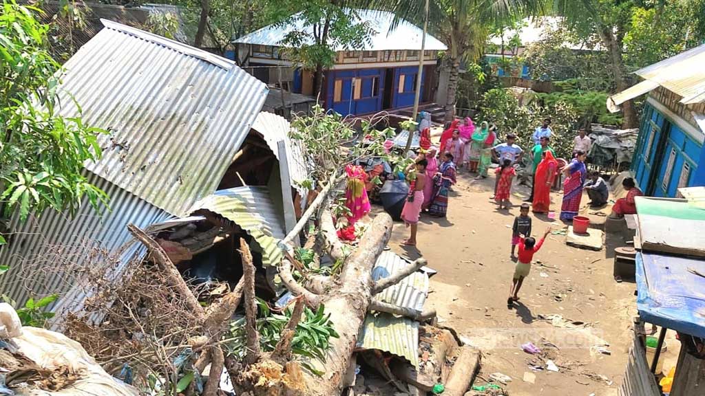 মুরাদনগরে কালবৈশাখী ঝড়ে ঘরের ওপর গাছ পড়ে নারীর মৃত্যু