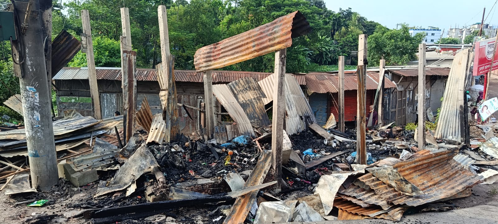 ইলিয়টগঞ্জে অগ্নিকাণ্ডে ভস্মীভূত ৪ দোকান