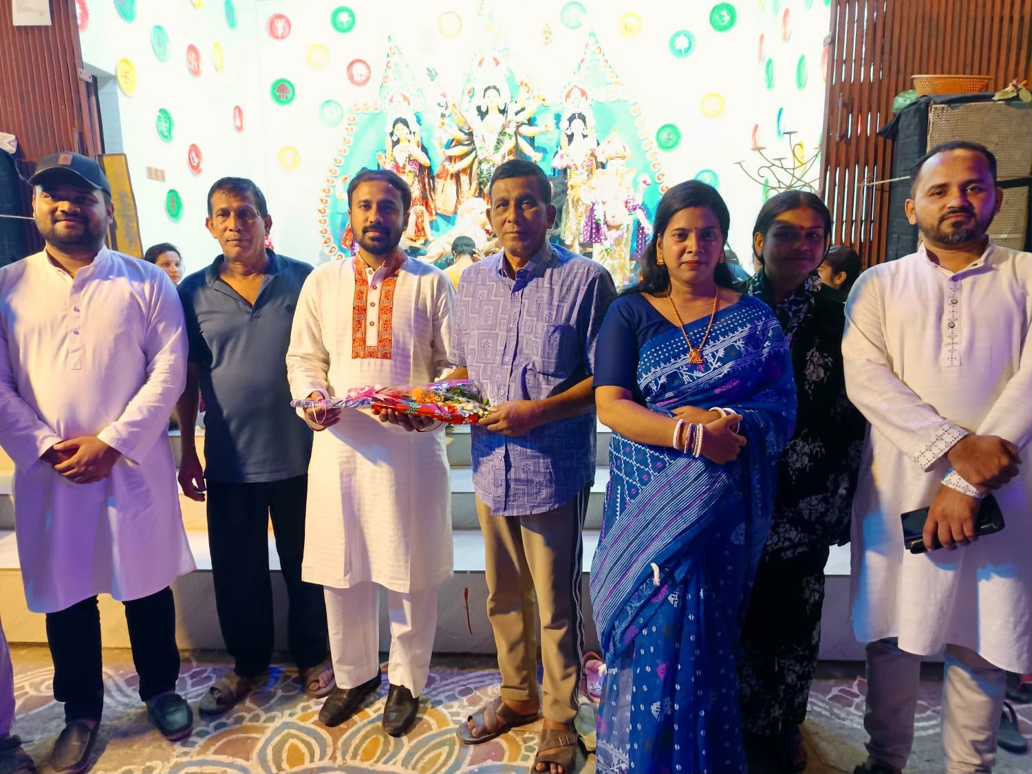 পূজামণ্ডপ পরিদর্শনে এনসিপির কেন্দ্রীয় নেতা নাভিদ নওরোজ শাহ্