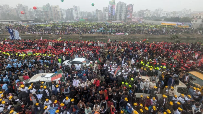 তারেক রহমানের গণসংবর্ধনায় নেতা-কর্মীদের উপচে পড়া ভিড়